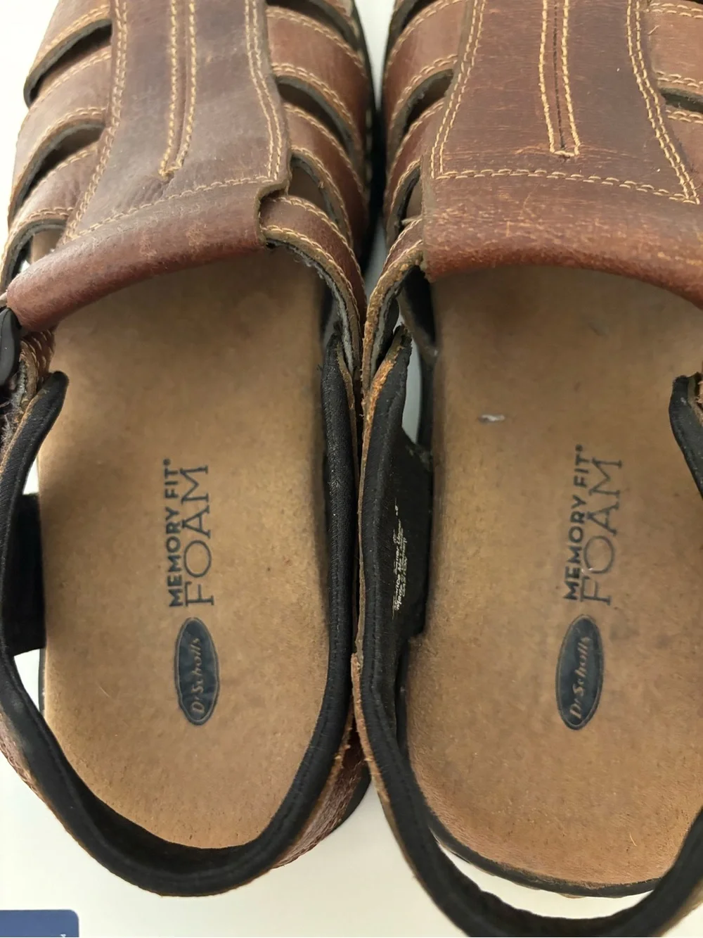 DR SCHOLLS Men’s Brown Leather Closed Sandals Size 10M
